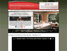 Tablet Screenshot of bigbearcabinscalifornia.com